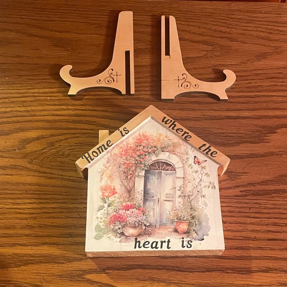 Charming Floral House Plaque